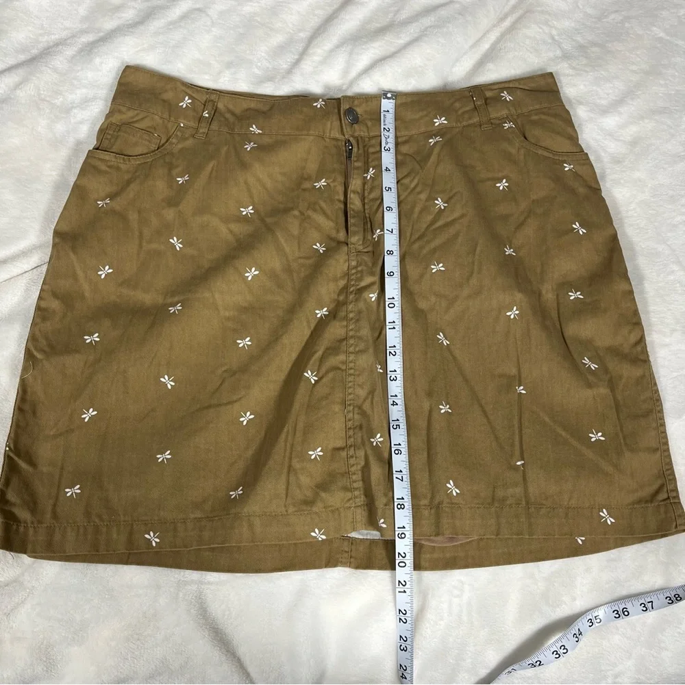 Woman Within Tan Skort with Dragonfly Pattern Women’s Plus Size 18W